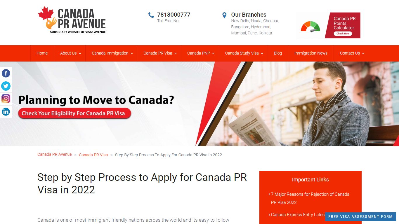 Step by Step process to apply for Canada PR Visa in 2022