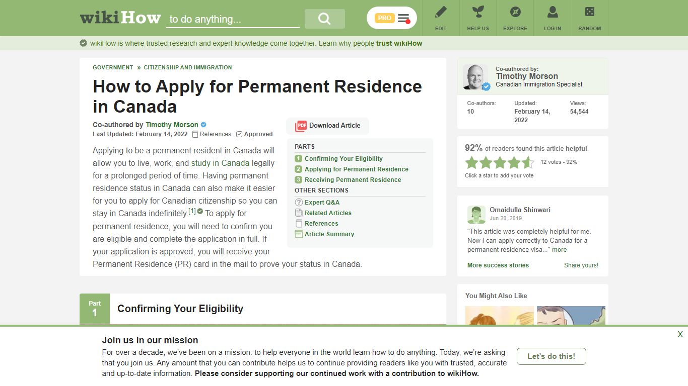 How to Apply for Permanent Residence in Canada: 15 Steps - wikiHow